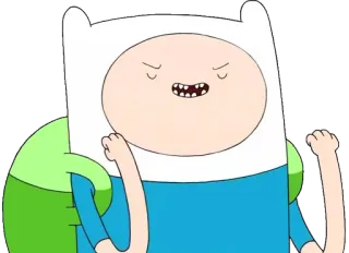 💪 Finn Adventure Time Cartoon, Animation, Finn, Adventure Time, Lustig, Figur telegram sticker