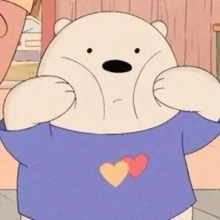 💈 Ice Bear We Bare Bears Ours blanc, Dessin animé, Ours, We Bare Bears telegram sticker
