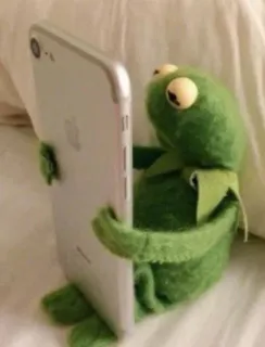 🌟 Kermit Kermit der Frosch, Puppe, Muppet, Handy, Selfie whatsapp sticker