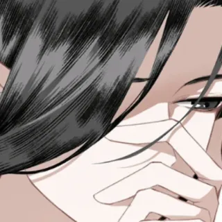 ⚪ Anime, Mann, Gesicht, Haare, Stil telegram sticker