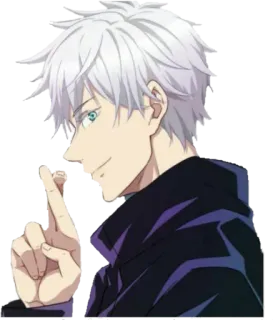 🤍 Gojo Satoru Jujutsu Kaisen Аниме, Манга, Годжо, Сатору, Магическая битва, Персонаж telegram sticker