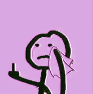 ✨ monigote, llorando, dedo corazón, gesto ofensivo, triste, emocional whatsapp sticker
