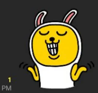 😮‍💨 lapin, dessin animé, drôle, mignon, personnage whatsapp sticker