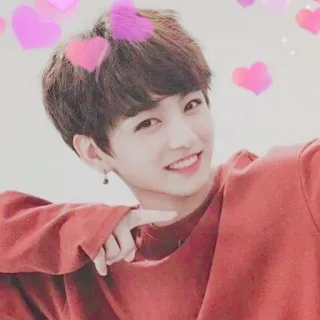 🌺 Jungkook Jungkook, BTS, K-pop, cantor, coração, ídolo, boy band, coreano telegram sticker