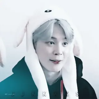 🌱 JNKKKS coreano, persona, coniglio, orecchie, idol, carino whatsapp sticker