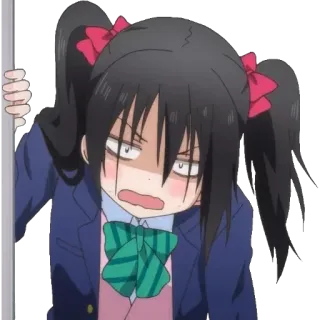 😪 Yazawa Nico Love Live! anime, girl, angry, frustrated, pout, yazawa nico, love live telegram sticker