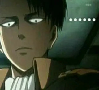 ☕️ Levi Ackerman Attack on Titan anime, levi, l'attaque des titans, expression, personnage whatsapp sticker