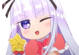 😉 Anime, Manga, Lucu, Kartun, Berkedip, Gadis, Kawaii whatsapp sticker