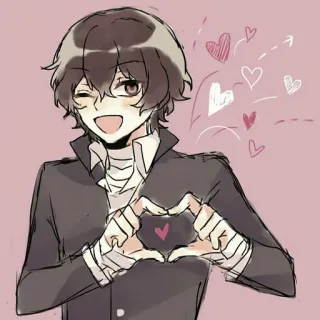 ❤️ Anime, Coeur, Mignon, Dessin animé, Personnage, Clin d'oeil telegram sticker