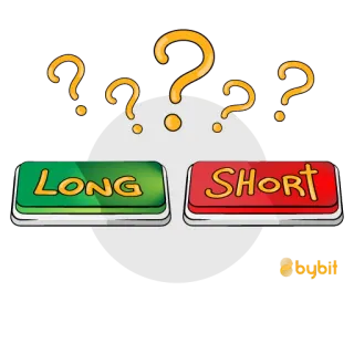 🟢 LONG SHORT длинный, короткий, вопрос, кнопки, выбор, опции telegram sticker