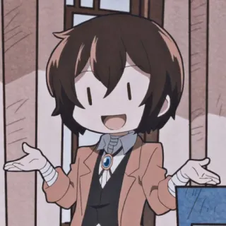 🤷 anime, chibi, character, kawaii, cartoon telegram sticker