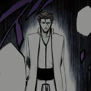 🧬 Sosuke Aizen Bleach Anime, Manga, Villano, Poderoso, Capitán telegram sticker