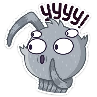 😳 ЧУУУ! cartoon, animal, funny, surprised, cute, sticker telegram sticker