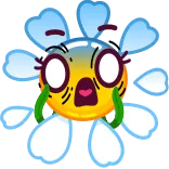 😨 bunga, emoji, terkejut, tanaman whatsapp sticker