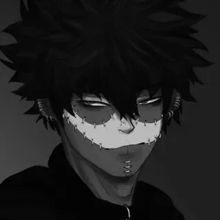 🔥 Dabi My Hero Academia anime, villain, scarred, stitches, manga, dabi telegram sticker