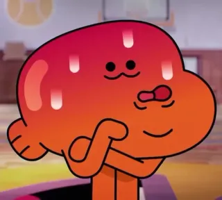 😳 Darwin Watterson The Amazing World of Gumball kartun, animasi, Darwin Watterson, The Amazing World of Gumball, karakter, berkeringat whatsapp sticker