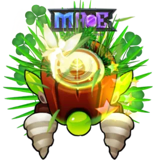 🌿 MROE trifoglio, fantasy, pianta, magia, foglia, natura, fortuna, legno telegram sticker