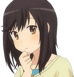 🤔 动漫, 女孩, 可爱, 卡通, 思考 telegram sticker