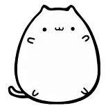 ☺️ kat, wit, schattig, dier, kawaii, sticker telegram sticker