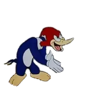 👹 Woody Woodpecker การ์ตูน, วู้ดดี้ วู้ดเพ็คเกอร์, นก, ตลก, แอนิเมชั่น, ตัวละคร telegram sticker