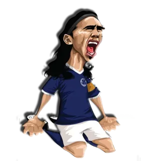 ⚽ sepak bola, pemain, olahraga, perayaan, kartun telegram sticker