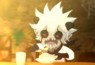 🍜 Asta Black Clover Anime, Black Clover, Asta, Chibi, Comida, Comendo telegram sticker