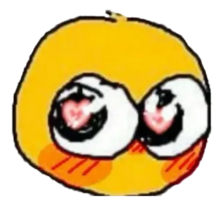 🥺 Emoji, Fofo, Amor, Olhos de coração, Ruborizar telegram sticker