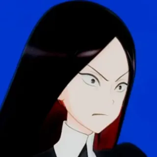 😡 anime, character, black hair, serious, expression, houseki no kuni telegram sticker