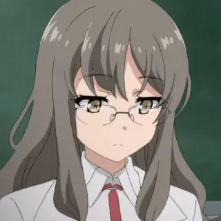 📟 Futaba Rio Rascal Does Not Dream of Bunny Girl Senpai Anime, Fille, Lunettes, Scientifique telegram sticker