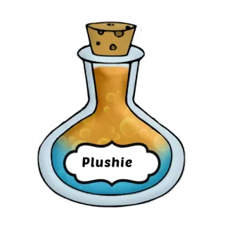 🍹 Plushie potion, magic, plushie, bottle, fantasy, cartoon telegram sticker