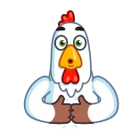 👍 Huhn, Daumen hoch, Zustimmung, Okay, Tier, Positiv telegram sticker