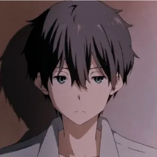 😁 anime, boy, sad, cartoon telegram sticker