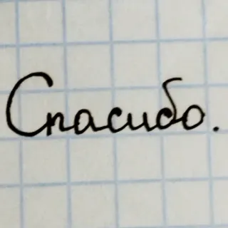 🖤 Спасибо. gracias, gratitud, ruso, a mano, texto, caligrafía telegram sticker