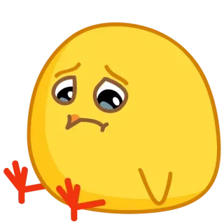 😪 traurig, emoji, cartoon, weinend, gelb, verärgert, emotional whatsapp sticker