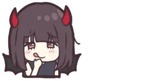 ❤️ Anime, Diable, Mignon, Fille, Manga telegram sticker