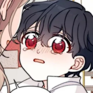 🧸 Anime, Mangá, Triste, Chorando, Desenho animado, Menino whatsapp sticker