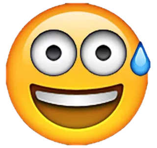 😅 Emoji, Gugup, Keringat, Emotikon, Wajah telegram sticker