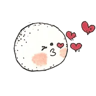 😘 милые, каваи, любовь, сердечки, поцелуй, стикер, эмодзи telegram sticker