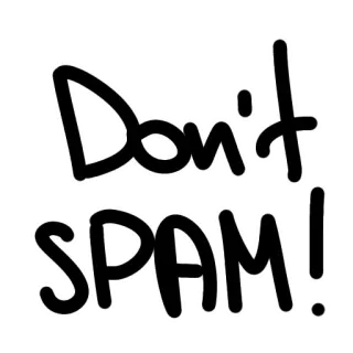 🚫 Don't SPAM! Spam, Message, Avertissement, Ne pas telegram sticker