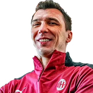 😊 homem, atleta, ac milan, futebol, futebol, esporte, retrato telegram sticker
