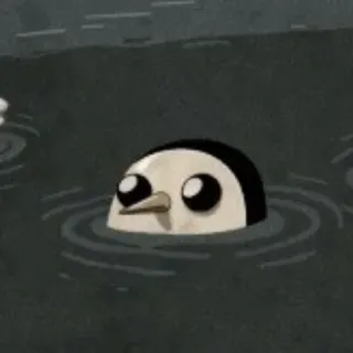 🌊 Gunter Adventure Time penguin, ice, cartoon, animal, adventure time, gunter telegram sticker