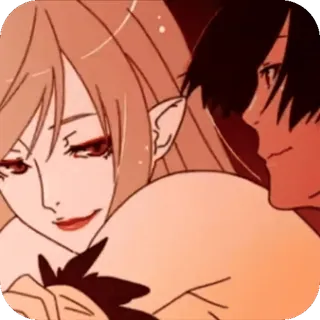 👀 Anime, Personage, Vrouwelijk, Mannelijk telegram sticker