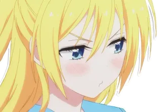 😚 Anime, Fille, Blonde, Mignon, Dessin animé telegram sticker