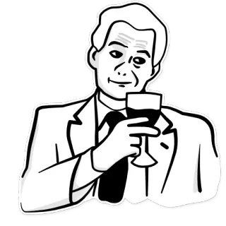 🍸 man, wine, suit, toast telegram sticker