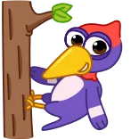 😍 bird, cartoon, animal, sticker, cute, nature telegram sticker