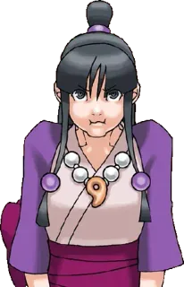 😠 Maya Fey Ace Attorney アニメ, 真宵, 妖精, 逆転裁判, キャラクター, ゲーム telegram sticker