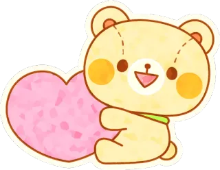 ❤️ beruang, hati, lucu, kartun, stiker, cinta, boneka beruang telegram sticker
