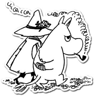 🚬 Moomin Moomin, Moomintroll, Snufkin, dibujos animados, personaje telegram sticker
