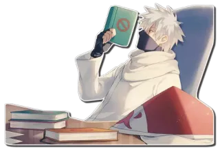 📖 Kakashi Naruto anime, kakashi, reading, book, ninja telegram sticker