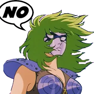 👎 NO Dibujo animado, Personaje, Anime, No, Negativo, Negación telegram sticker